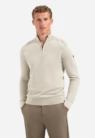 No Excess - Pullover Half Zip Plated Structure Knit - Gr. - L