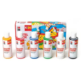 Marabu KIDS Bastelfarben, 6x 80 ml