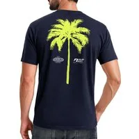 Neverless Print-Shirt Herren T-Shirt mit Palmen-Print Baumwollstoff und Grafik Aufdruck mit Print