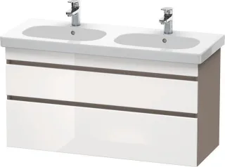 Duravit DuraStyle Waschtischunterbau wandhängend Weiß & Basalt Hochglanz & Matt 1150x453x610 mm - DS DS648602243