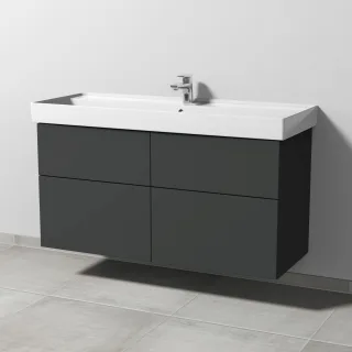 Sanipa 3way Waschtischunterbau zu Villeroy & Boch Collaro Waschtisch mit 4 Auszügen, Graphit-Matt SP8381B