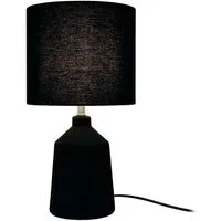 relaxdays Nachttischlampe Tischlampe mit Keramiksockel, B