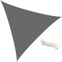 Viewee Sonnensegel Sonnenschutzsegel Windschutz Sonnenschutz Segel, 3,6x3,6x3,6 m, UV-Schutz, pflegeleicht, Grau
