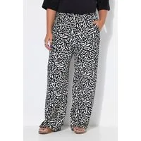 Studio Untold Schlupfhose Hose Wide Legs Alloverprint Elastikbund