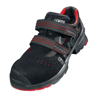 uvex 1 Sicherheitsschuh S1P Sandale gelocht schwarz/rot 37 - 8536337