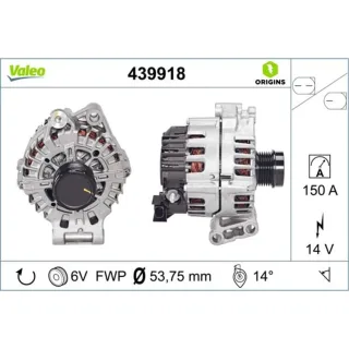 Valeo Generator  150A Volvo S60 S80 V60 V70 439918