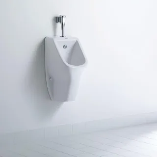 Duravit D-Code Urinal 0828300000 inklusive Spüldüse, ohne Fliege, weiss