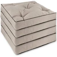 Aspero Sitzauflage 4 Stuhlkissen 50x50 cm Valletta, Gepolsterte Outdoor Auflage mit Steppung