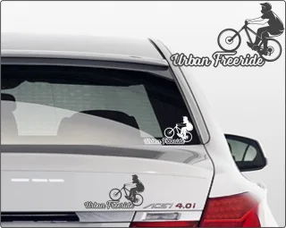 Urban Freeride Biker Aufkleber Rad