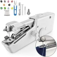 MOPUEA Nähmaschine Elektrische Mini Nähmaschine 32-teiliges Set Handnähmaschine,Tragbar