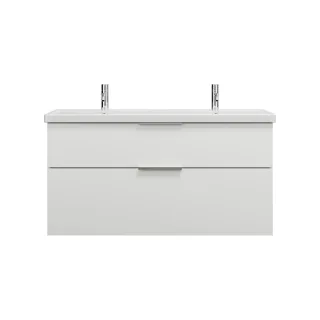 Burgbad Keramik Waschtisch-Set Eqio Weiß Hochglanz/Alpinweiss, SEYS123F2009C0001 SEYS123F2009C0001