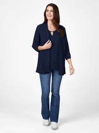 select! by Hermann Lange - Kleiderjacke/Bolero/ Hänger marine - Gr. - 48