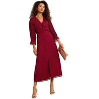 Love & Roses Midikleid Love & Roses Midikleid mit Falten, Regular (1-tlg)