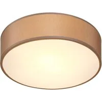 monzana Deckenleuchte Deckenleuchte, Innenbeleuchtung, Deckenlampe Stoff Taupe 30 cm Modern E27 Rund 1 Flammig Deckenleuchte