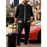 RMK Jogginganzug Herren Trainingsanzug Sportanzug Business Fitness Classic, Set (1 Jacke + 1 Hose)