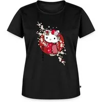 Spreadshirt T-Shirt Hello Kitty Japan Kimono Kirschblüten Frauen Premium T-Shirt (1-tlg)