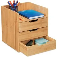relaxdays Organizer Schreibtisch Organizer mit 3 Schubladen (1 St)