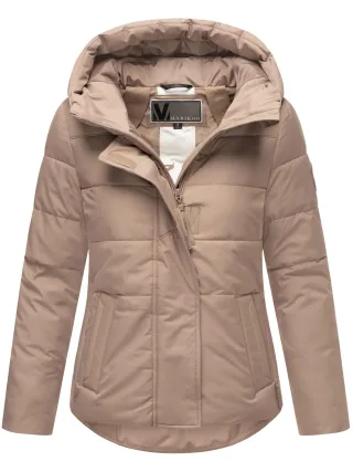 Marikoo Damen Steppjacke mit Teddy-Innenfutter & Kapuze – Elira