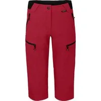Bergson Outdoorhose PORI Capri Damen 3/4 Wanderhose, robust, elastisch, Normalgrößen, rot