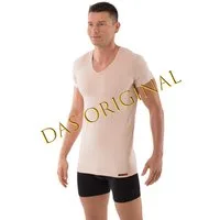 Albert Kreuz Unterhemd V-Neck atmungsaktiv unsichtbar Kurzarm Bio (kein Set, kein Set)