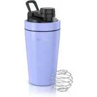 Arendo Protein Shaker Edelstahl Eiweißshaker 500 ml, verschließbar, bruchfest, BPA-frei, Edelstahl, auslaufsicher, spülmaschinengeeignet, mit Tragegriff und Mixball
