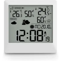 Hama Wetterstation "Palawan" mit Außensensor, Funk, Wecker Wetterstation (Innen-/Außentemperatur, Hygrometer)