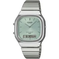 CASIO VINTAGE Chronograph AQ-240E-2AEF, Quarzuhr, Armbanduhr, Damenuhr, Herrenuhr, Edelstahlarmband, analog