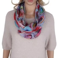MIRROSI Loop Damen Schal mit Tollem Muster Weich aus 100% Viskose, Schlauchschal, (ca.160x48cm, zweimal um den Hals wickelbar), Damen Halstuch Stola ideal für Frühling,Sommer, Herbst