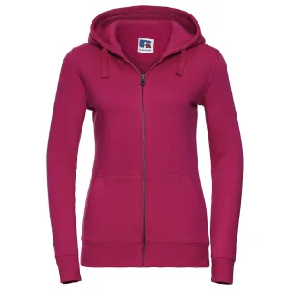 Russell - "Authentic" Hoodie mit durchgehendem Reißverschluss für Damen (Fuchsie)
