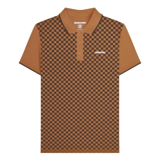 Lambretta - Poloshirt Rundum bedruckt für Herren (Tabak)