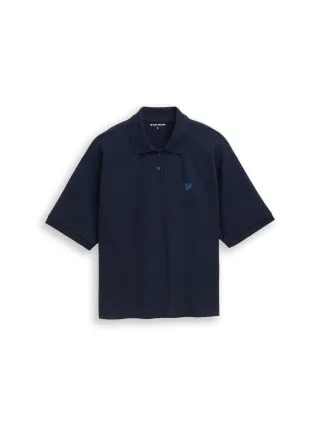 Tom Tailor - Loose Fit Poloshirt sky captain blue - Gr. - S