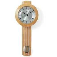 AMS Funk-Pendelwanduhr F5132/18 (Quarzuhr, Holzgehäuse,Buche,Esszimmer,Wohnzimmer,Made in Germany)