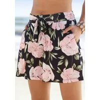 s.Oliver Shorts aus luftig-leichtem Viskosejersey Bindeband am Bund, Blumenprint, kurze Hose, Sommerhose, Schlupfhose
