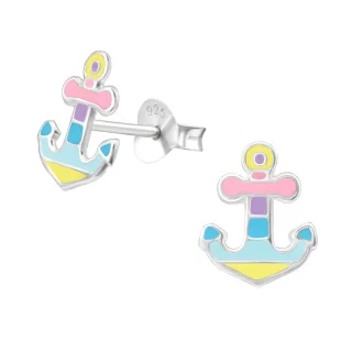 Anker Kinder-Ohrringe aus 925 Silber
