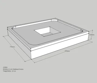 Neuesbad Wannenträger für Kaldewei Scona 800x900x23 SD24075