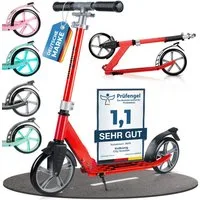 ROLLKÖNIG Cityroller Tretroller Rollkönig ® Scooter Kinder ab 5 Jahren, mit großen Rädern, Cityroller