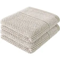 herzbach home Handtuch Set Italiana 50x100 cm, (2-St), 500g/m², Premium-Qualität, 100% Baumwolle, gemustert