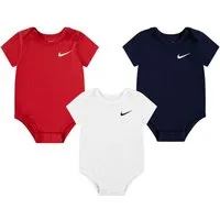 Nike Sportswear Body für Babies (Packung, 3-tlg) für Babys, im 3er-Pack, mit Rundhalsausschnitt, Kurzarm-Design