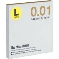 Sagami Kondome Original 0.01 L-Size Packung mit, 1 St., 1 extrem gefühlsechtes und ultradünnes Kondom für Latex-Allergiker