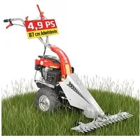 Hecht Balkenmäher mit Antrieb, 587, 3,6 kW / 4,9 PS, 87 cm Arbeitsbreite, 8 mm Schnittstärke, bis 3km/h, Schnitthöhenverstellung von 30–80 mm