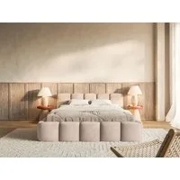 Selsey Polsterbett CLOUDY LOW, Bouclé, Chenille oder Velours, mit/ohne Bettkasten, 140–200 cm