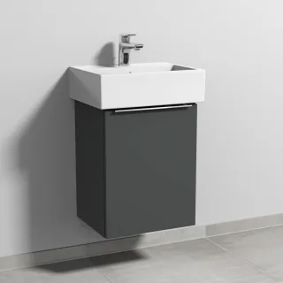Sanipa 3way Waschtischunterbau zu Duravit Vero Air Waschtisch mit 1 Tür, Anthrazit-Matt UM43022