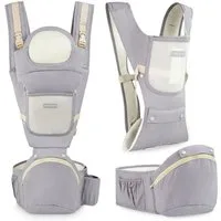 Moby-System Babytrage Ergonomische Babytrage - AMY 10in1 - 0-36 Monate, grau