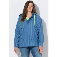 Laurasøn Hemdbluse Streifen Denim-Bluse Langarm