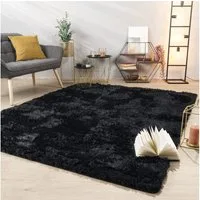 TT Home Teppich Diele, Esszimmer, Flur, Schlafzimmer, Wohnzimmer, Rechteckig, Höhe: 37 mm, Teppich Wohnzimmer Hochflor Langflor Weich Soft Modernes Einfarbiges D