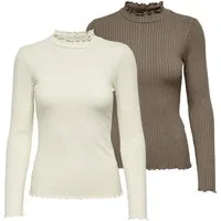 JDY Longsleeve FRANSISKA (Set) in Rippstrick im 2er Sparpack