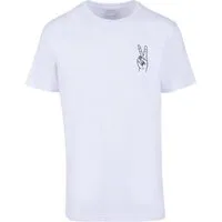 MisterTee T-Shirt MisterTee Herren Peace Sign Tee EMB (1-tlg)
