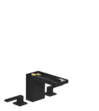Hansgrohe 3-Loch Waschtischarmatur 110 Axor MyEdition ohne Platte mattschwarz, 47072670 47072670