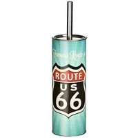 WENKO WC-Reinigungsbürste WC Garnitur Vintage Route 66 Klobürstenhalter 37,5 cm hoch Stahl, Bad, (Bürste)