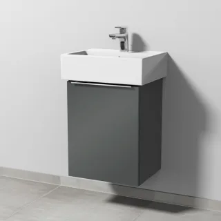 Sanipa 3way Waschtischunterbau zu Duravit Vero Air Waschtisch mit 1 Tür, Anthrazit-Glanz UF42979